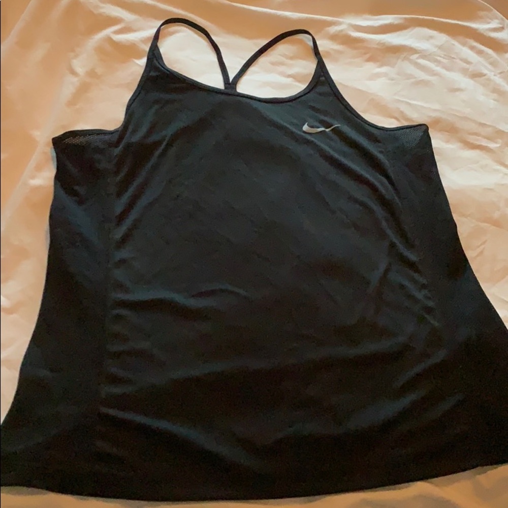 NWOT Black Mesh Razorback workout shirt. Size L